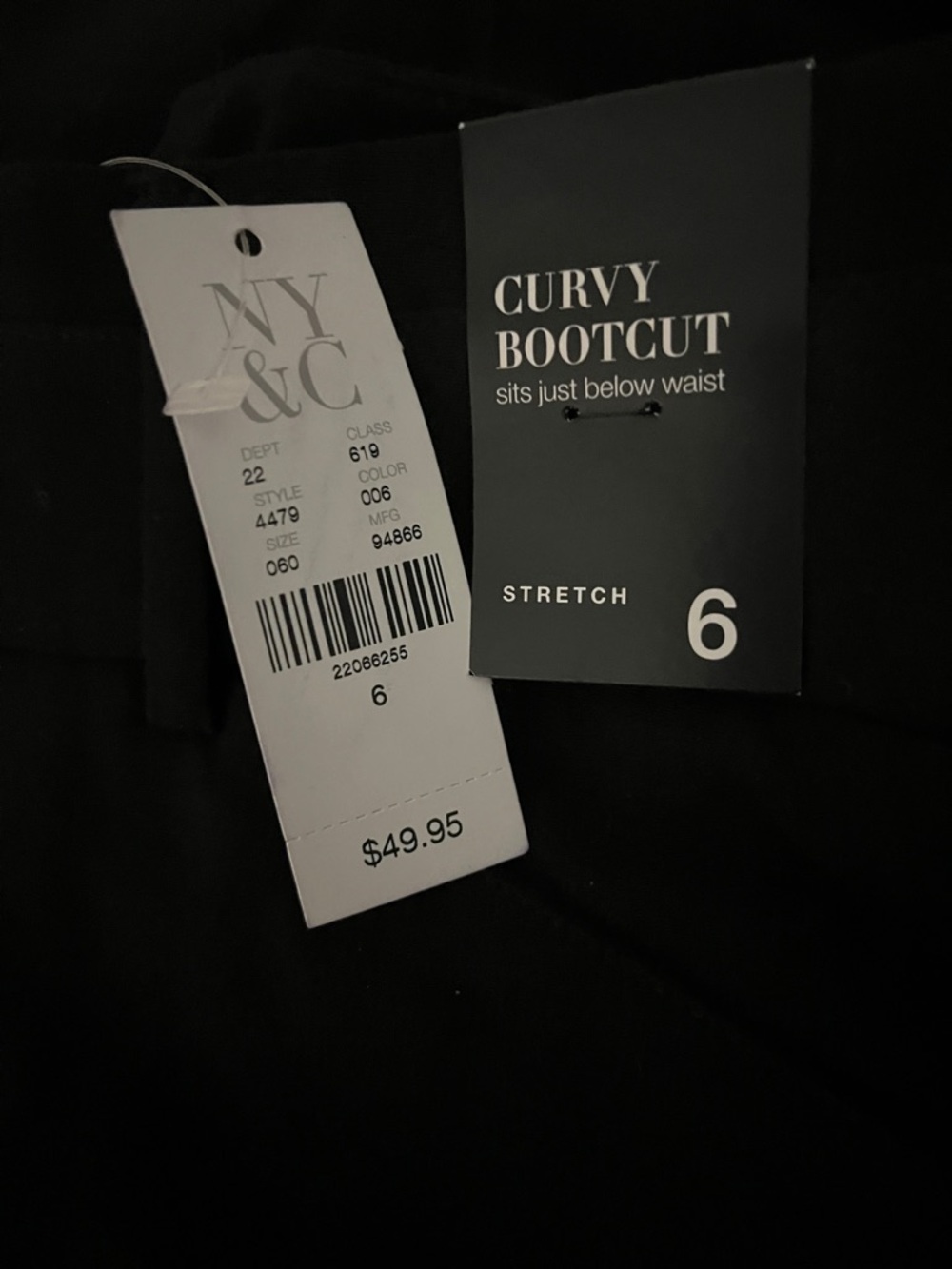 NY & Company Black Women's Curvy Bootcut - Dress Pants NWT